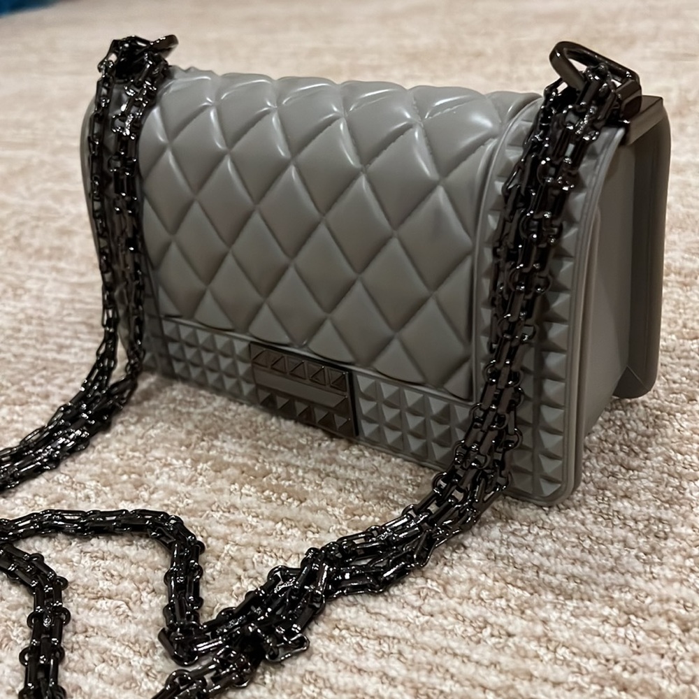 Gray Adjustable Satchel/Shoulder Bag